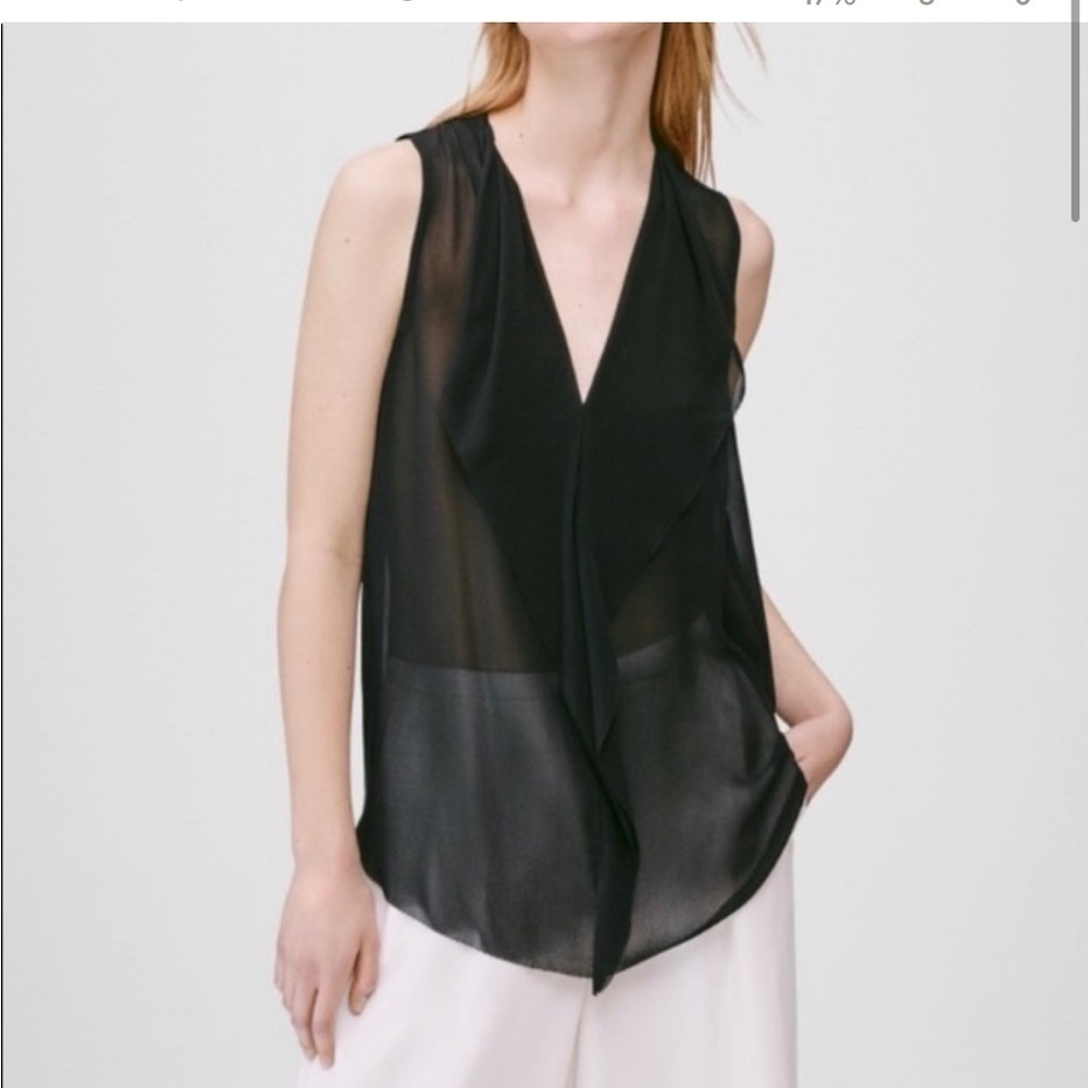 Aritzia Babaton Ainsley Silk Blouse